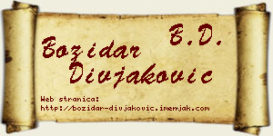 Božidar Divjaković vizit kartica
